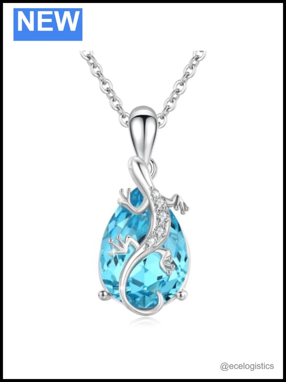 925 Sterling Silver Lizard Gecko Pendant Necklace Adjustable Chain Women's Gift